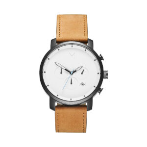 Men White Black Leather