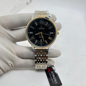 ATRONE Men Wrist Watch (Silver + Golden) #AT01
