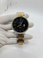 ATRONE Men’s Wrist Watch (Gold & Silver Chain, Black Dial with Date) #AT10