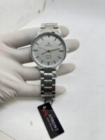 ATRONE Men’s Wrist Watch (Silver Chain, White Dial with Date) #AT13