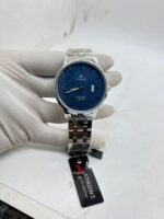 ATRONE Men’s Wrist Watch (Silver, Blue Dial with Date) #AT03