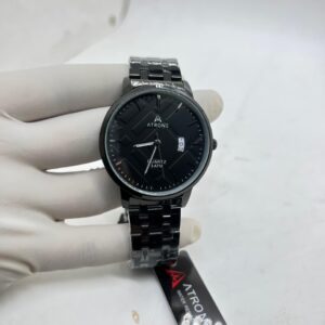 ATRONE Men’s Wrist Watch (Black Chain, Black Dial with Date) #AT06