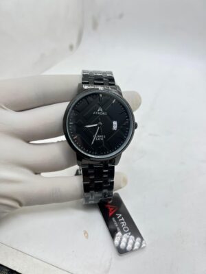 ATRONE Men’s Wrist Watch (Black Chain, Black Dial with Date) #AT06