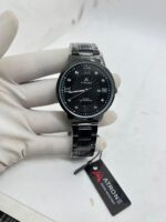 ATRONE Men’s Wrist Watch (Black Chain, Black Sunray Dial with Roman Numerals & Date) #AT08